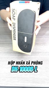 Hộp nhấn xà phòng-ATMOR-SaigonDepot DH-1000B-L - dung tích 1000ml chất liệu nhựa ABS đen phù hợp nhiều không gian thiết kế - bảo hành chính hãng 12 tháng