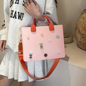Fashionable Minimalist Womens Crossbody Bag EVA Felted Cloth DIY Handbag Simple Style Hole Hole Bag Casual Daily Use