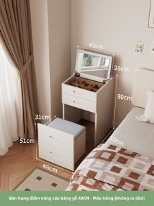 DONGMU | Bàn Trang Điểm Gấp Nhỏ Gọn Từ Gỗ Nguyên Miếng