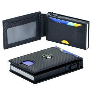 (Local Delivery) Royal Bagger น้ำหนักเบาและทนทานกระเป๋าเก็บบัตรกันขโมย RFID คาร์บอนไฟเบอร์เต็มไปด้วยเทคโนโลยี3246