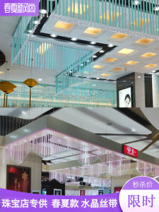 New Years Jewelry Store Decoration Crystal Ribbon Pendant Ornament Gold Shop Opening Event Atmosphere Arrangement Hanging Ornament