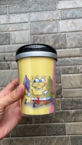 Tumbler Kecil Botol Minum Mug Cangkir Plastik Anak Spongebob Patrick