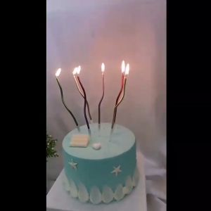 Lilin Ulang Tahun Spiral/Lilin Panjang Lilin Ulang Tahun Spiral Warna Warni Lilin Keriting isi 6pcs