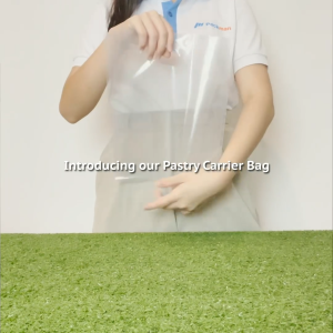 (50PCS) Pastry Carrier Bag Cake Box Clear Plastic Bag Bundle Transparent T-shirt Bag Clear Plastic Carrier Groceries Bag Trash Bag Cake Bags