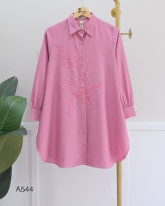 TUNIK KEMEJA BORDIR MUTE BAHAN IMA TOYOBO IMPORT | TUNIK WANITA BEST SELLER | TUNIK WANITA PREMIUM