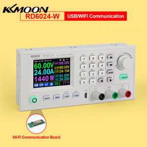 KKmoon RD6024-W/RD6024 24A 12V 36V 48V 60V Adjustable Step Down Digital Constant Voltage Current Power Supplys 2.4 Inch Color Display Screen Data Storage PC Software Control Mobilephone APP Control Multifunctional Power Supplys
