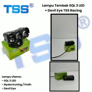 Lampu Sorot SQL 3 Mata TSS LAMPU TEMBAK LASER/LAMPU TEMBAK MINI SQL 3 Mata/TANPA KIPAS/SUPER BRIGHT HI LO 35 WATT LAMPU TEMBAK MOTOR MOBIL/FOGLAMP SQL 3 MATA Universal
