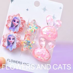 High Elasticity Plush Hair Ties for Girls Princess Elsa Baby Cartoon Hair Bands Non-Damaging Hair Accessories for Kids