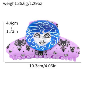 Purple elegant hair claw with diamonds a multi-functional hair accessory adds an elegant temperament to ladies.