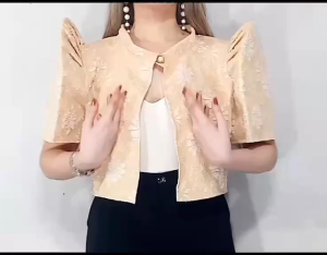 Joziah Josephine Modern Bolero Filipiñana with Button Design Perfect for Special Occasions School Programs and Formal Events Plus Size up to XL Comfortable Fit Womenswear