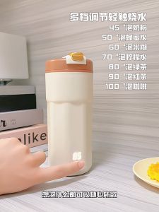 500ML Portable Electric Kettle 220V/36V Dual Voltage Travel Mini Thermal Flask Temperature Adjustment Boiling Water Cup Cerek Elektrik 電熱水壺
