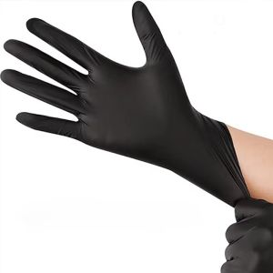 30/60/90PCS Disposable Black Nitrile Gloves Cleaning Hairdressing Black Nitrile Home Cleaning Tattoo Dishwashing Pet Bathing