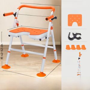 Bathroom Shower Chair for Elderly People Non-Slip Foldable Safety Seat Aluminum Alloy Bathing Bench Elderly Bathroom Furniture