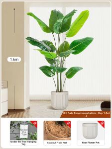 LIANYOU | Strelitzia and Travelers Palm Artificial Flower Indoor Living Room Decoration