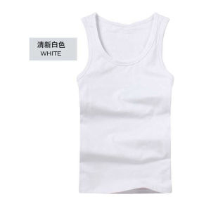 New Mens Cotton Slim Vest Sports Summer New Youth Stretch Undershirt Breathable Gold 2