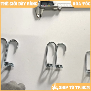 [1 Cặp] Móc thép 2 đầu dây ràng cứng không gỉ 4 size từ 3.5mm➡5mm (3.5➡5 li) đã mài nhẵn an toàn sử dụng