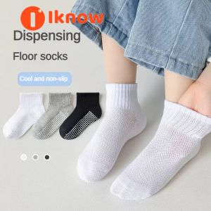 I know 5 pairs Childrens Yoga Socks - Non-Slip Floor Socks for Kids Summer Thin Student Socks for Boys and Girls