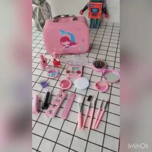 KADAIE Make Up Bag Mermaid Alat Rias Anak Fungsi Children Pretend Plays Make Up Glamous Bag Mainan