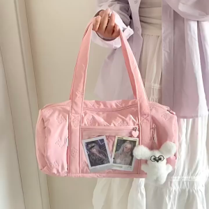 EchoBliss กระเป๋าสะพายไหล่ผู้หญิงกระเป๋าสะพายไหล่ความจุขนาดใหญ่พร้อมโบว์สำหรับการเดินทางพักผ่อน