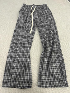 Quần Ống Rộng Phong Cách Mỹ Cho Nam Cleanfit Retro Lazy Grey Plaid Quần Dài Thường Ngày Thoáng Khí Mùa Hè Quần Dài Ống Đứng