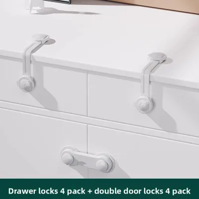BULUTU | Child Safety Locks Anti-Squeeze Protection for Drawers Cabinet Doors Refrigerator and Windows