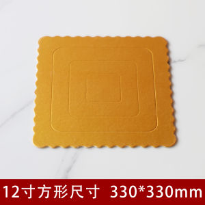 Gold Plastic Cake Base Plate 4 6 8 10 Inch Disposable Birthday Cake Base Pad Reusable round Square Kitchen Baking Tools