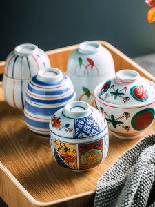 Japanese Style Ceramic Soup Bowl Steaming Egg Bowl Specialized Steamed Soup Bowl Tea Bowl Steamed Soup Bowl with Lid