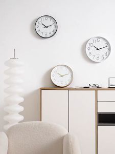 BATHI Jam Dinding Analog ABS 30cm Jarum Besar Quartz Sweep Silent Movement MS30