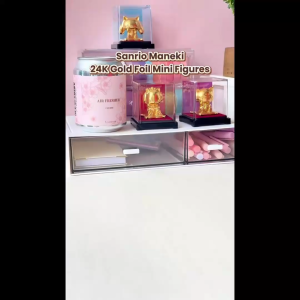 Sanrio Maneki Neko 24K Gold Foil Mini Figure (Hello Kitty/ My Melody/ Cinnamoroll/ Kuromi/ Pochacco) [The Singapore Mint]