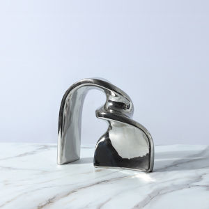 Đồ Trang Trí Bằng Gốm Hiện Đại Sang Trọng Tối Giản Hình Học Bất Đối Xứng Xoắn Dây Vải Trang Trí Phòng Khách Nhà Hàng Khách Sạn