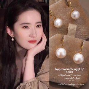 Bông Tai Đỏ Ngọc Trai Bạc S925