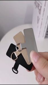 Stainless Phone Lanyard Fixed Card Ultra-thin Metal Cell Phone Patch Pads Phone Lanyard Patch Detachable Anti-lost Phone Tether Tabs Card Tether Safety Connect Card Universal Mobile Phone Lanyard Card Patch