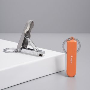 Portable Sharp Carbon Steel Nail Clippers Anti-splash Mens Keychain Nail Scissors Durable Home Use Personal Grooming Tools