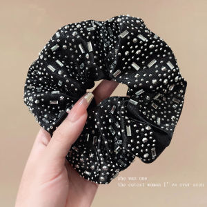 Mới Cập Nhật Dây Đai Mùa Xuân Hè 2025 Dây Đai Dài Bông Lấp Lánh Kim Cương Sọc Lụa Ôm Đầu Dây Đai Dài Bông Dây Đai Phụ Kiện Đầu