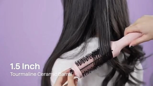 Negative Ion 1.5 Inch Thermal Heat Brush Heated Round Brush Hair Straightener Curling Hair Dryer Hot Comb Infrared Curling Iron