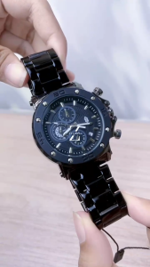 GAVITEN Jam Tangan Pria Gaviten GV 005 Fullblack Original Garansi Resmi 1 Tahun - Rantai