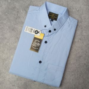 Kemeja polos pria terhits/hem polos pria lengan panjang dan pendek tosca hitam army navy/atasan/kemeja formal