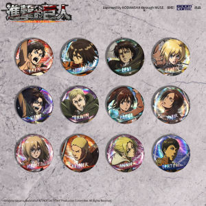 Attack on Titan S3 Main Character Badge Levi Ackerman Three-Eyed Eagle Anime Cartoon Collectible Iron Material Preorder