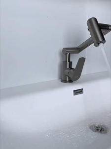 Bathroom Kitchen Faucet Stainless Steel Rotating Adjustable Hot And Cold Sink Faucet