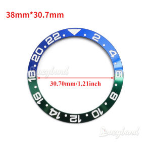 38*30.7mm Slope High Quality Diving Ceramic/Aluminum Bezel Insert for Rolex for NH35 NH34NH36 GMT Automatic Movement Watch Bezel