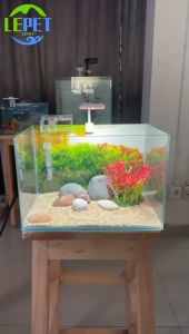 LEPET AQUARIUM PAKET 30 CM / AQUARIUM MELENGKUNG / AQUASCAPE / AQUARIUM IKAN BENDING