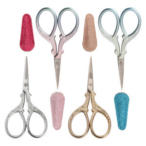 Stainless Steel Scissors with Protective Cover Vintage Tailor Scissors Household For Fabric Scisso DIY Sewing Tools Accessories
