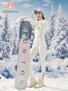 Leorrey Quick Dry Fitness Yoga Running Cycling Warmth Sportswear Set Ladies Long Sleeve Top And Bottoms Sweat Absorbent Elastic