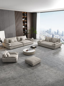 Government Subsidy Sailing Boat Sofa Minimalist Living Room Lazy Sofa Tech Velvet Ultra-deep Seat Wide down Sofa Combination