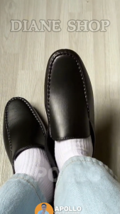 New Mens black shoes classic round-toe loafers rubber flat shoes comfortable slip-on student shoes suitable for work attire all seasons 0105523