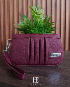 Tas Dompet Pouch Hp Wanita Murah Berkualitas Murah Simple Elegan Bahan Kulit Sintetis Motif Kulit Jeruk Terbaru