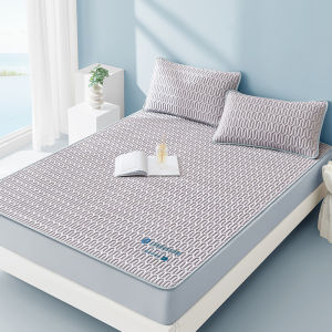 Ice Silk Latex Summer Cooling Bedding Cover Single Piece Quilted Polyester Fabric Breathable Comfortable Bed Canopy