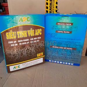 Phân bón Siêu Tinh Vôi APC Gói 1kg Có hộp cao cấp  Giúp tăng PH sạch khuẩn giữ ẩm ổn định P.H đất cải tạo đất