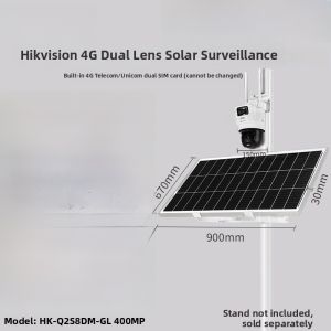 HiKVision 4G Solar Powered Full Color Night Vision Outdoor High Definition Human Tracking Voice Intercom Ball Surveillance Camera