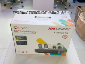 Hikvision CCTV Camera Original 4 Camera Package Set TVI-Lite-4CH2D2B-2MP-ColorVu 2MP HD 24/7 ColorVu With Audio Support Mobile Remote Viewing Complete CCTV Camera Kit